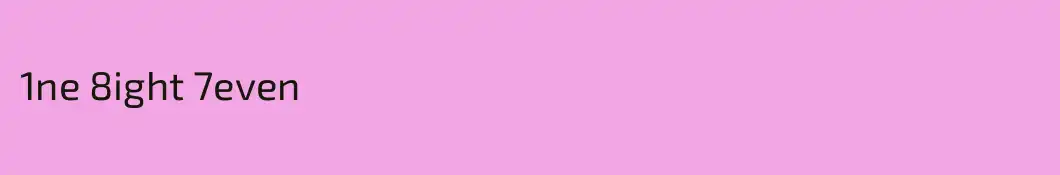 1ne 8ight 7even